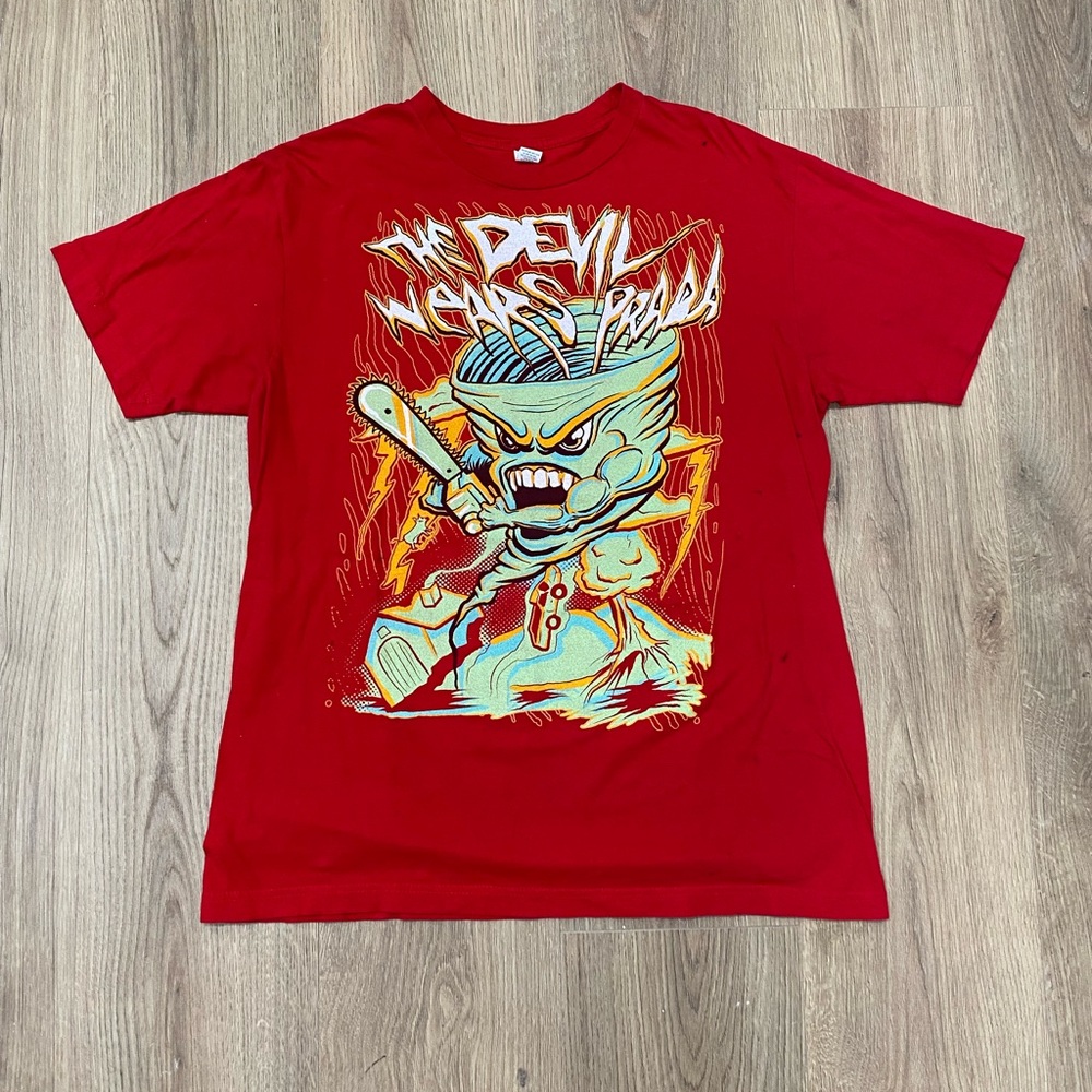 Tultex Red T-Shirt with Dynamic Graphic